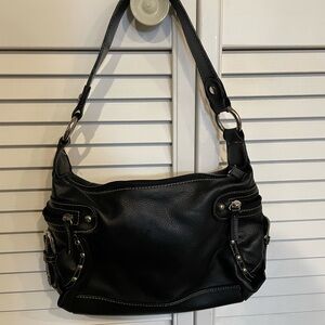 Black Leather Shoulder Bag